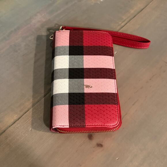 Red Plaid Clutch Wallet - Picture 6 of 8